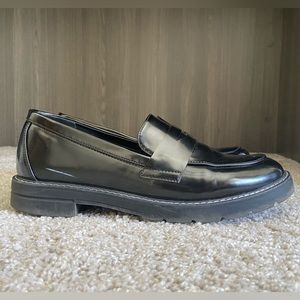 JustFab Black Loafers - Patent